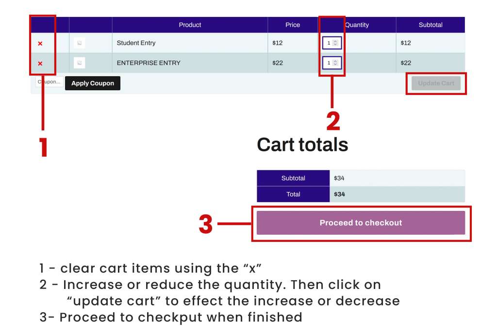 Cart options - Tech Expo Africa